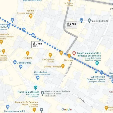 Portico Dei Servi Historical Boloňa